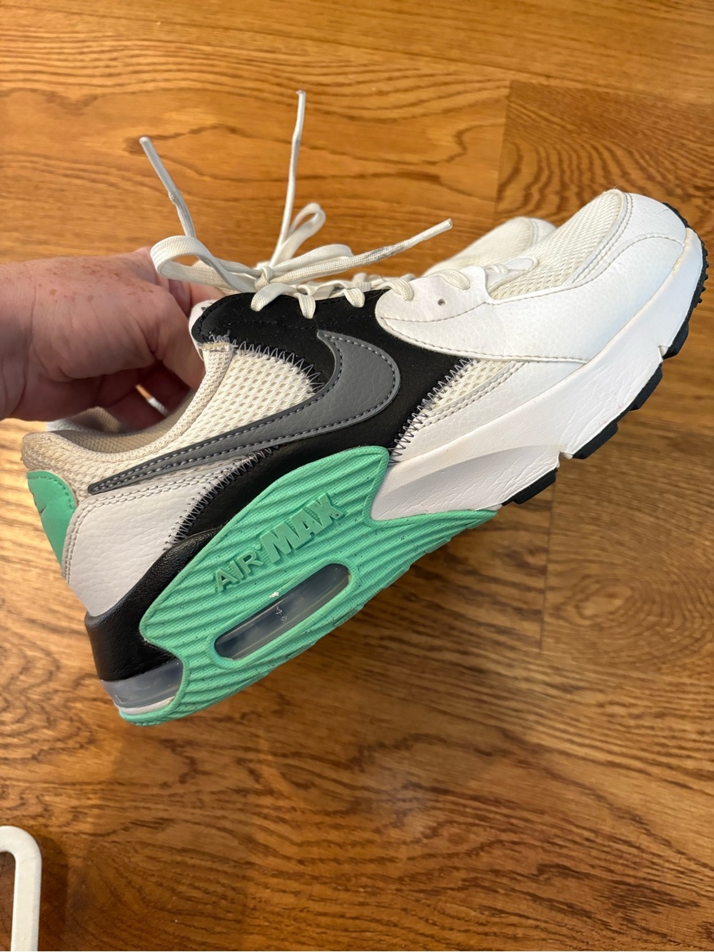 Nike Women's Air Max White Black Mint Green Sneakers